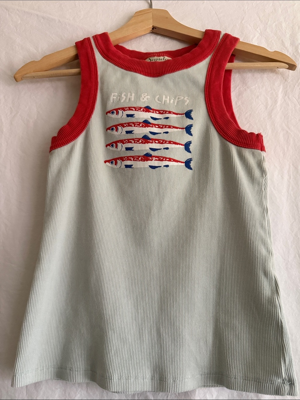 Sunday Market  x Anthropologie Fish &Chips ribbed tank